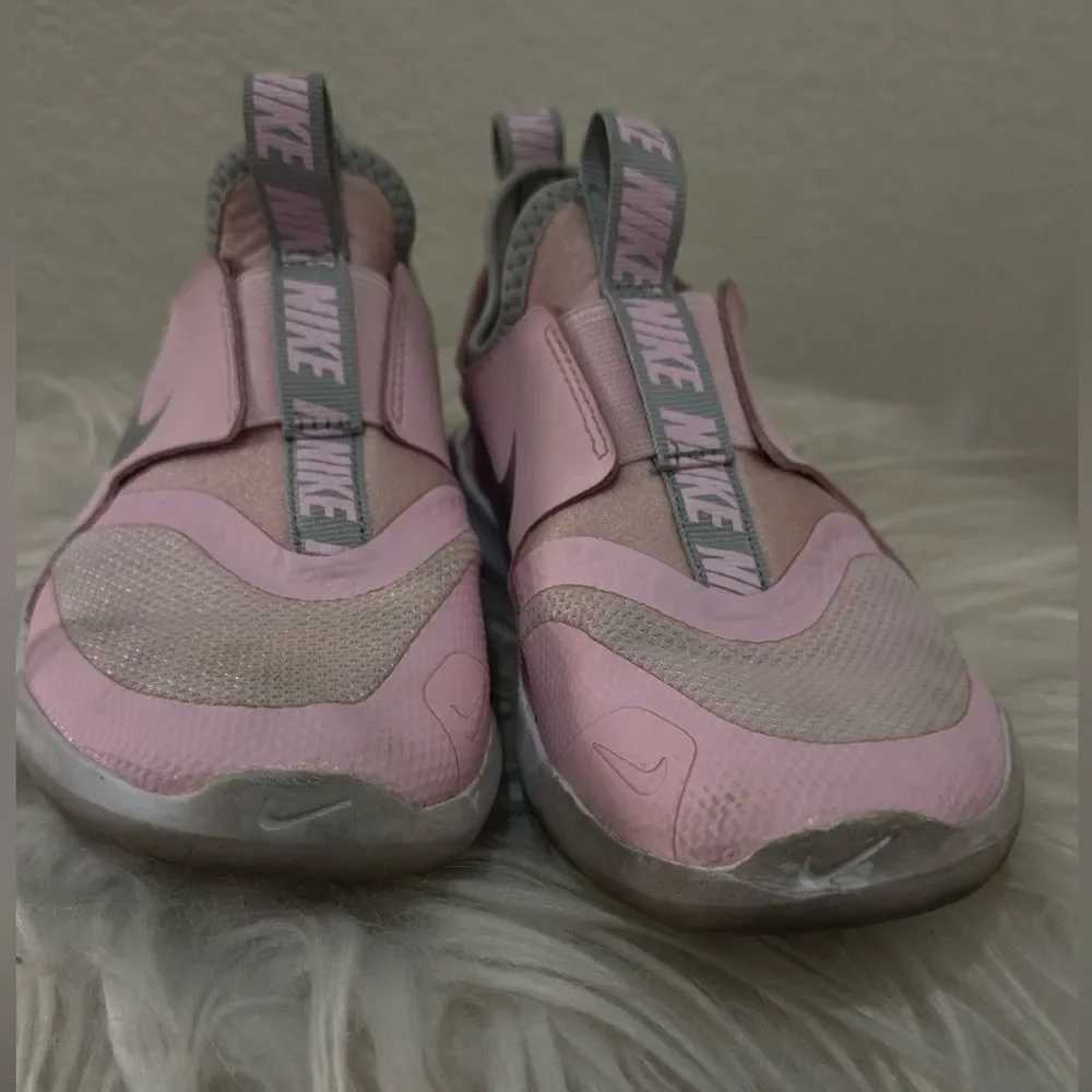 Nike Pink and Gray Mesh Slip-Ons